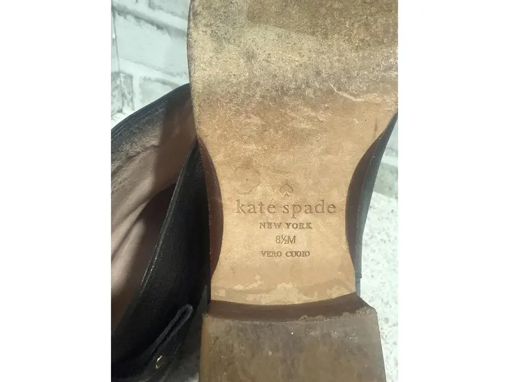 kate spade black leather
